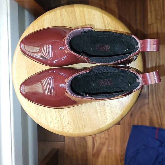 red ocean + coast women's rain boots round toe women's rain boots - Picture 9 of 10